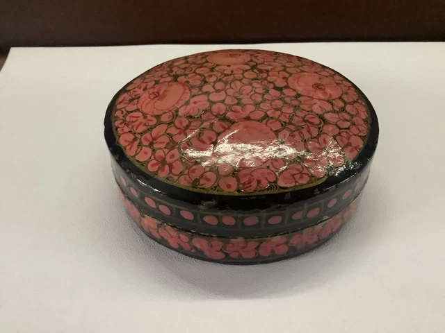 Corbeille Ancienne En Papier Mâché Napoléon III, Motif Chevalier Lorrain, France