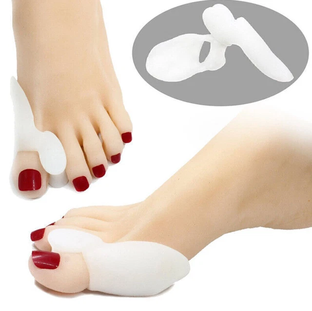 2X Silicone Gel Bunion Toe Protector Straightener Corrector Spreader Splint Pads