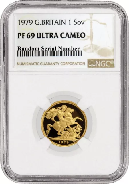 1979 Great Britain Proof Gold Sovereign .2354 oz Gold NGC PF69 Ultra Cameo