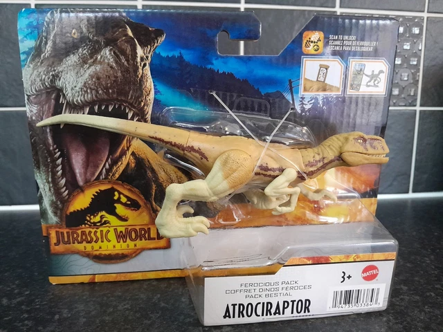 JURASSIC WORLD DOMINION Atrociraptor, Ferocious Pack Raptor Toy Figure ...