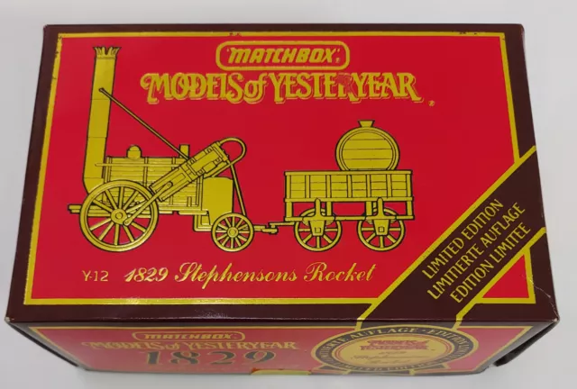 Matchbox Models Of Yester Year 1829, Locomotives À Vapeur Stephensons Rocket