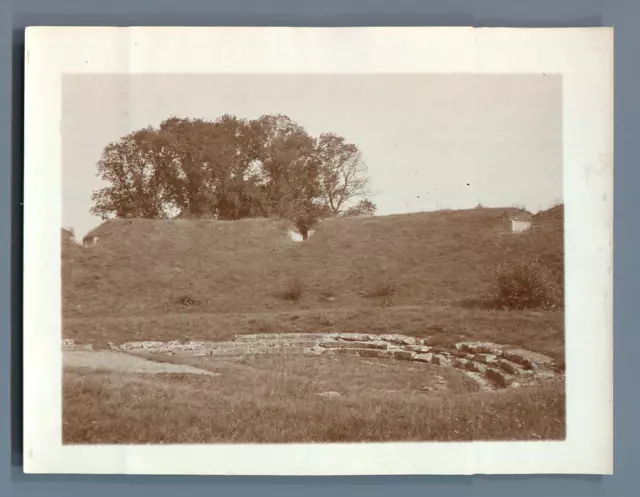 France, Ruins of Champlieu les Bains (Oise), Le Théâtre Vintage silver print.