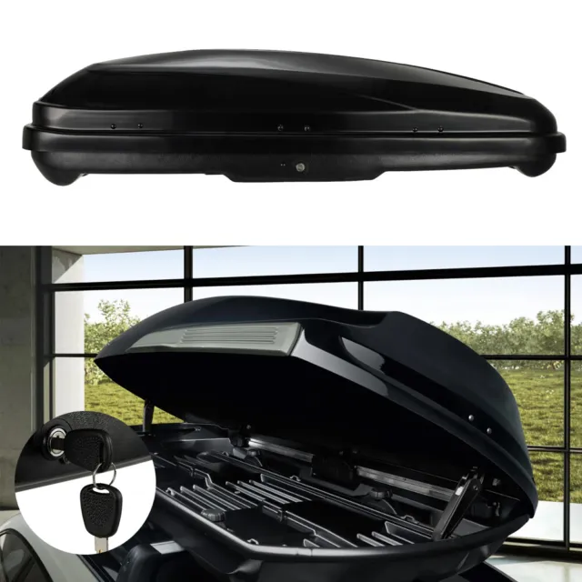 Car Roof Box Gloss Black Finish - 320 Litre Capacity 90 kg LOW PRICE Upgraded