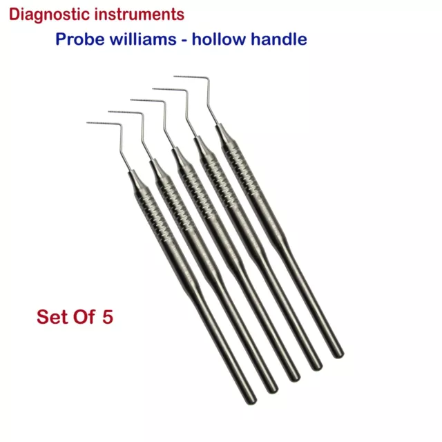 Set 5 Parodontale Poche Profondeurs William Sonde Marques Dentaire Instrument Ce