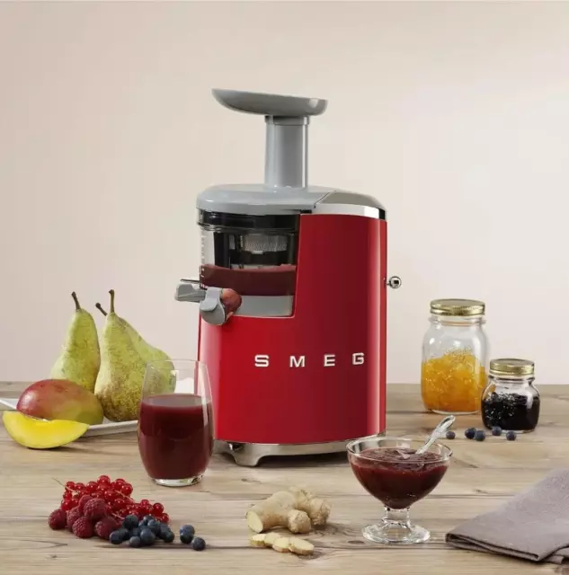 SMEG 50's Retro Style Juicer Machine Juice Press, Red + Free Stay cool Bottle