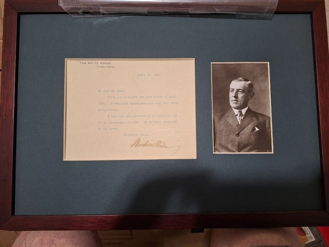 Woodrow Wilson Signed Letter As President On White House Stationery 1913