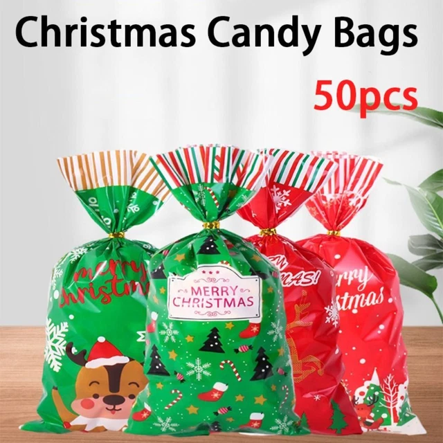 50PCS Santa Claus Candy Bag  Children Birthday Party Decoration