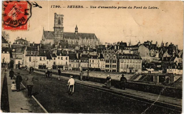 CPA NEVERS - Vue d'ensemble prise du Pont de Loire (457001)