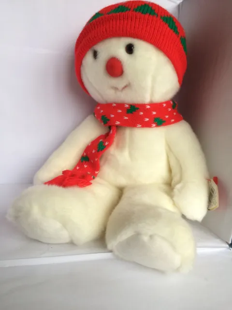 Ty Beanie Buddies Christmas Snowboy The Snowman - Retired Bnwt