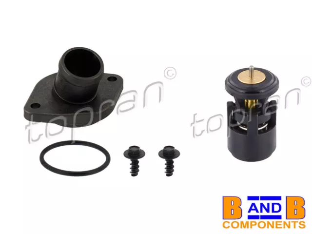  Compatible with Engine Coolant Thermostat w/Housing for  Volkswagen VW Polo Lupo 1.6L 032121111C : Automotive