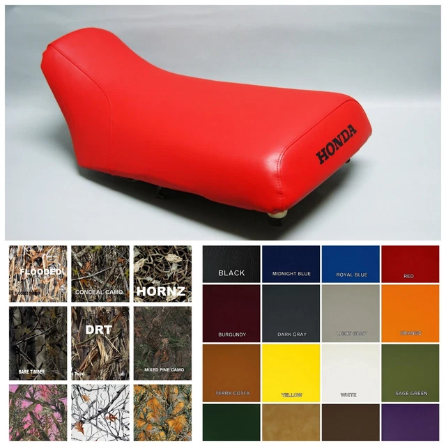 HONDA TRX300 Fourtrax 300 Seat Cover in RED, 25 colors & 2-tone  (BLACK ST)