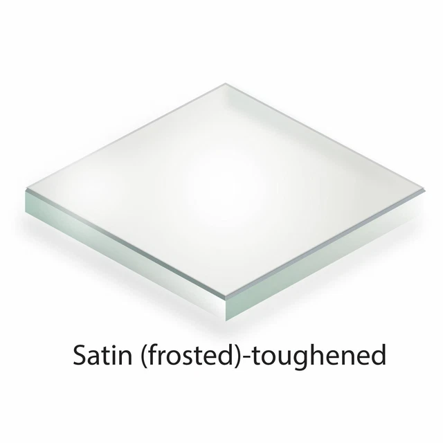 Bespoke Toughened Glass - Cut to Size - 6mm Frosted Glass, Polished