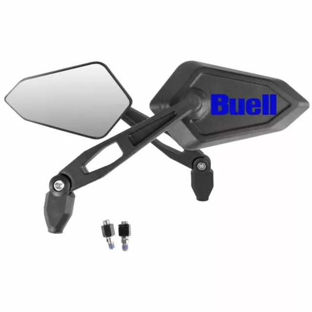 Paire Miroirs à Partir De Guidon Street Logo Bleu Buell Ulysse XB9S XB12S X2 S1