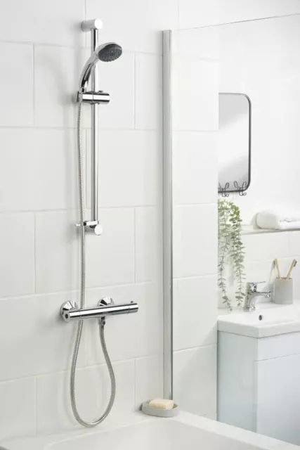 Bristan Zing Thermostatic Bar Mixer Shower Cool Touch 150mm Pipe Centres -Fixing