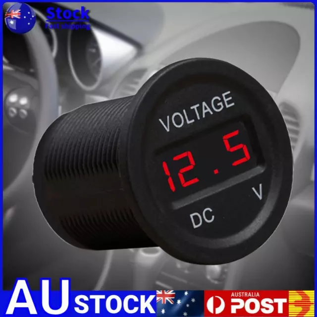 DC 12V 24V Digital Voltmeter LED Display Waterproof for Car Motorcycle Truck