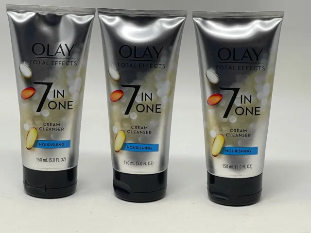 Lot of 3, Olay Total Effects Nourishing Cream Facial Cleanser, 5 Fl.