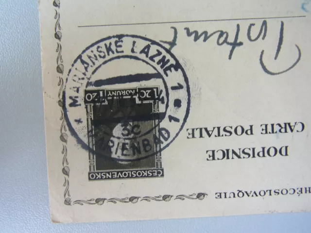 Jüd. Verleger Felix Stössinger (1889-1954): Signé Postale Mariánské Lázně 1933 3