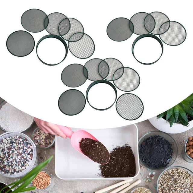 Tamis De Jardin En Acier Inoxydable 20 Cm - Trou De 5 Mm Pour Bonsaï, Rempotage Et Tamisage Du Sol