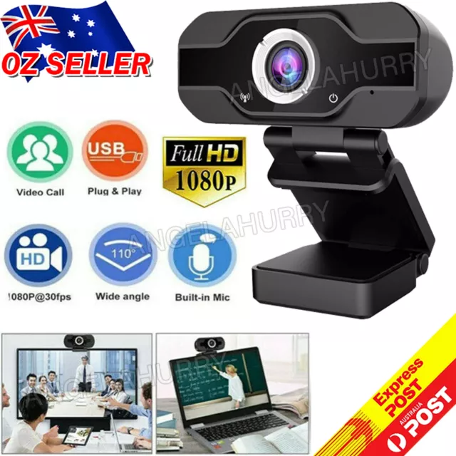 1080P Webcam Full HD USB 2.0 For PC Desktop Laptop Web Camera Microphone NEW