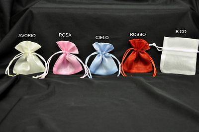 Avoria SACCHETTO PORTACONFETTI ORGANZA 6X10 BOMBONIERA BATTESIMO COMUNIONE MATRIMONIO 
