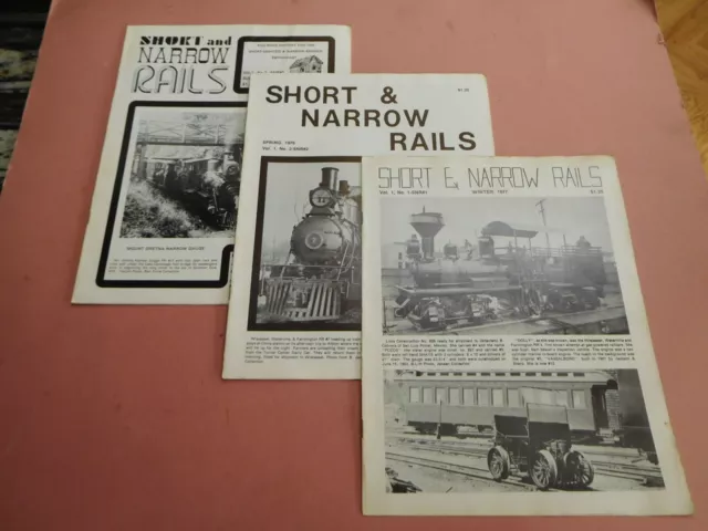 Short & Narrow Rails. US Narrow Gauge Magazine. Vol 1 No 1 to 3. 1977-78 Model