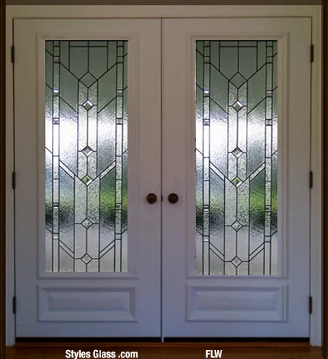 I Pr -  Stain Glass Pocket or french interior doors  36" x 84"