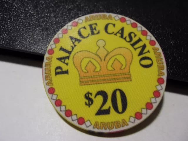 PALACE CASINO $20 hotel casino gaming poker chip - Palm Beach, ARUBA