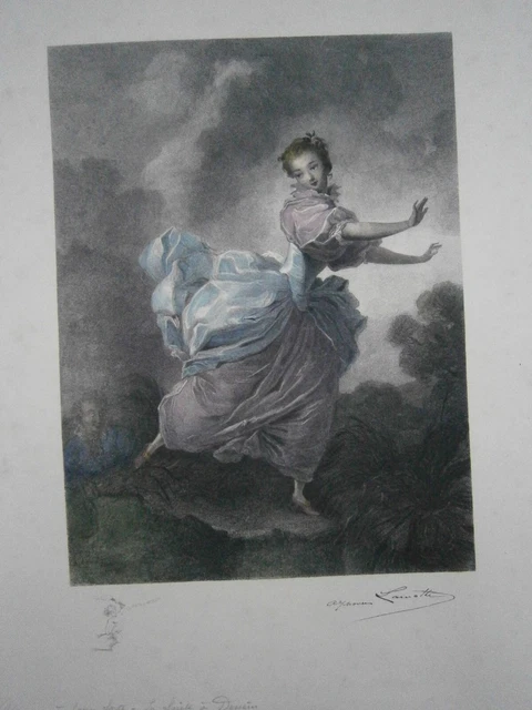 LITHOGRAPHIE DANSEUSE PAR Alphonse Lamotte Xixe La Fuite A Dessein A4404 EUR 100,00 - FR