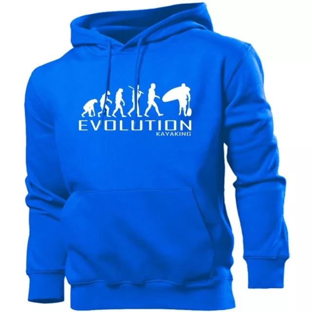 Kayaking Evolution Hoodie Men Women Kids Club Water Sports Swimming Paddle Swim