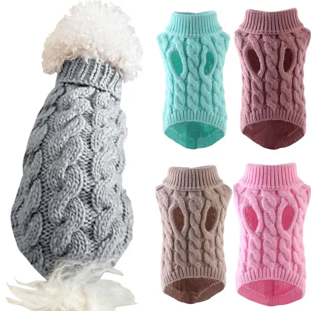 Pet Dog Warm Jumper Knit Sweater Clothes Puppy Cat Knitwear Costume CoatApparel‹ 3