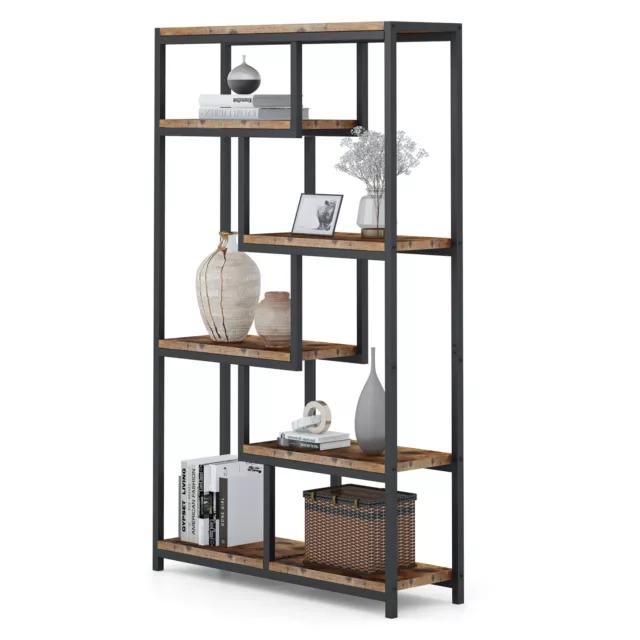 Tribesign 5-tier Open Etagere Bookcase w/ Multi-function Storage for Home&Office 2