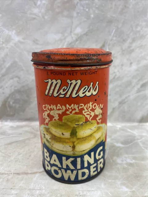 Vintage McNess Baking Powder 1lb Can