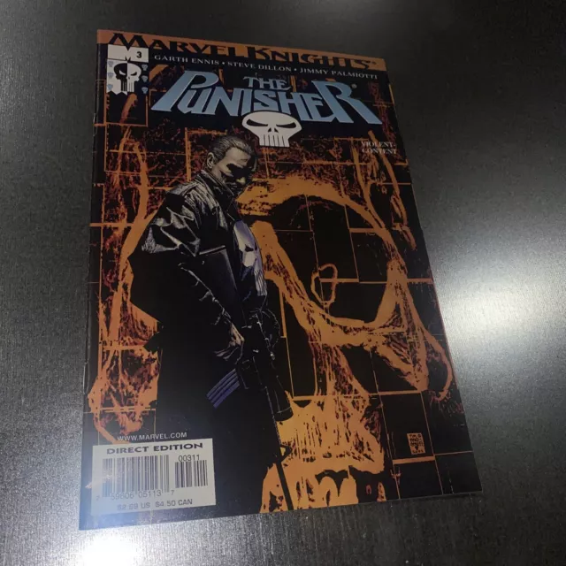 THE PUNISHER #3 (2001) VG Marvel Knights Vol. 4, Bernie Wrightson & Jusko Cover 2