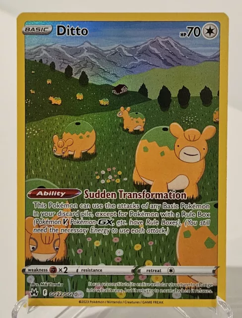 Pokémon TCG Ditto Crown Zenith - Galarian Gallery GG22/GG70 Holo Ultra  Rare, NM