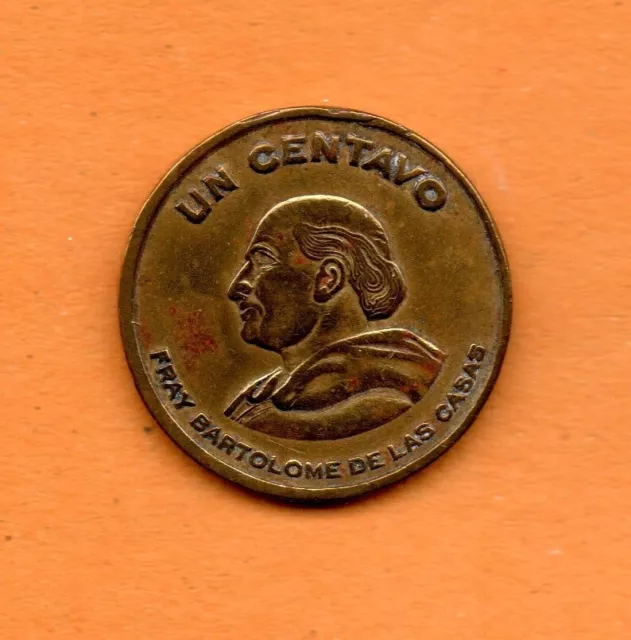 GUATEMALA COIN 1 Centavo 1957 Nickel brass, 20mm 3gr KM#259 (low ...