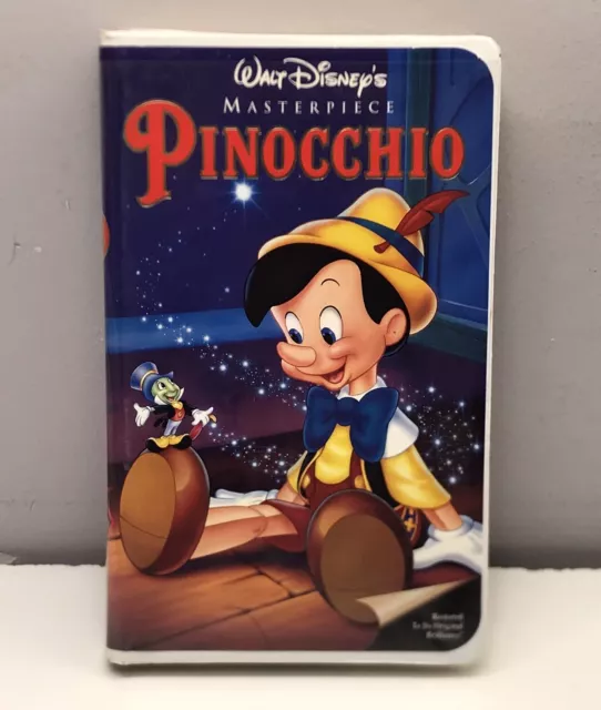 Walt Disney’s Pinocchio VHS Video Tape Masterpiece Collection Blockbuster Rental