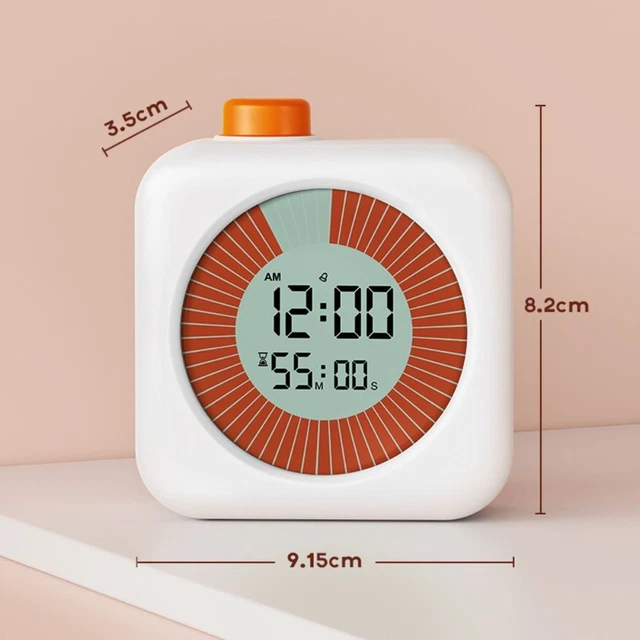 LCD SCREEN DIGITAL Visual Timer Quiet Alarm Clock Home Office 36.86