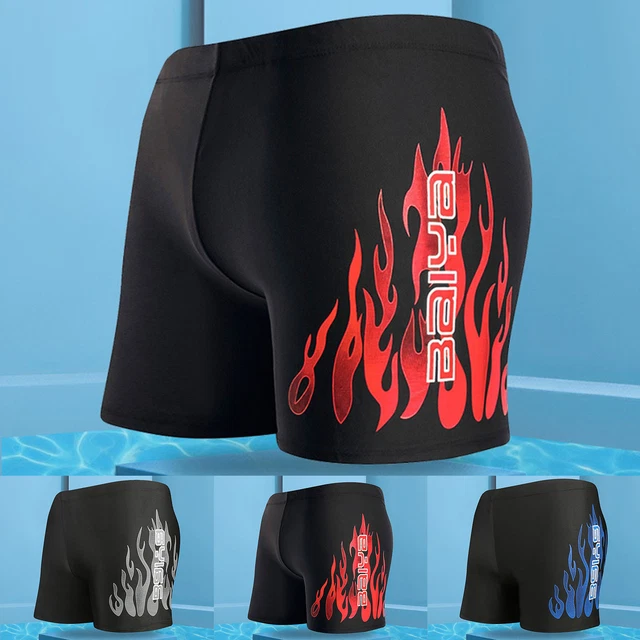 Bathing Trunks Quick Drying Mid Waist Adult Men Boxer Swimming Trunks Beachwear
