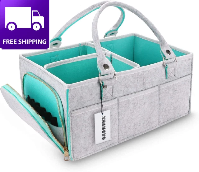 Baby Diaper Caddy Organizer for Boy or Girl Large Nursery Storage Bin Basket Por