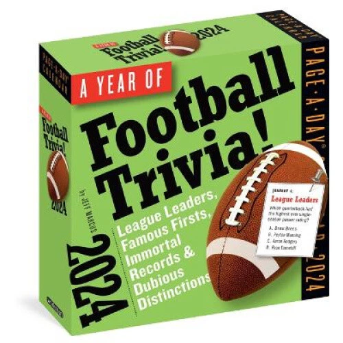 A YEAR OF Football Trivia! PageADay Calendar 2024 by Workman
