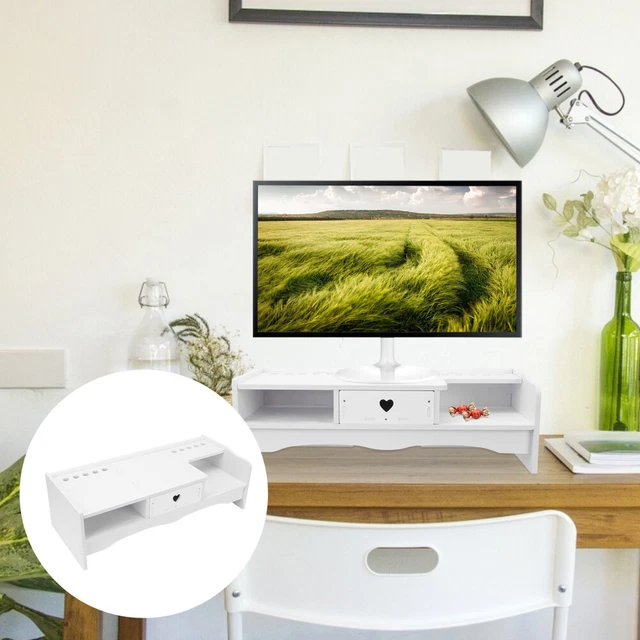 Monitor Riser Stand Computer Schreibtisch Veranstalter Schublade Speicher