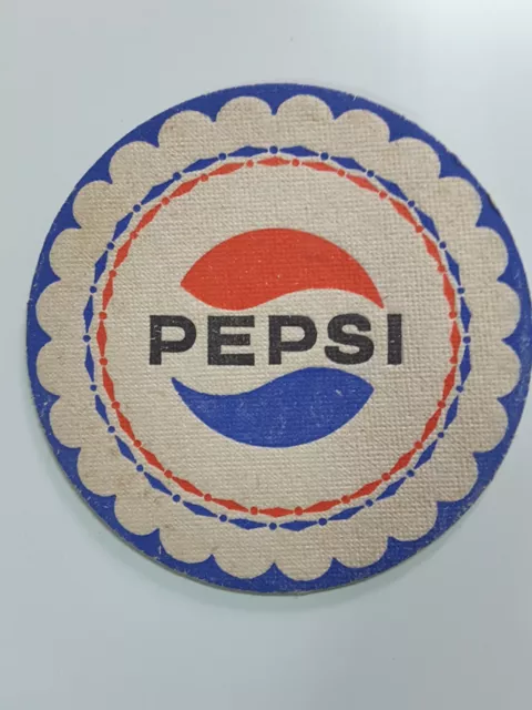 Pepsi Cola Coaster Flower 60s Bottle Rare