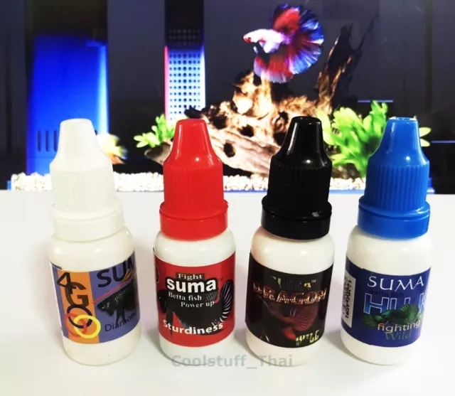 4 Type Suma Betta Special Water Supplement For Betta Fighting Fish New