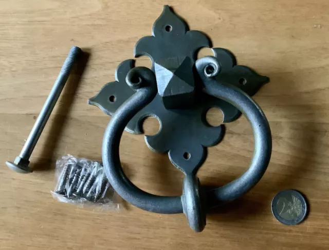 poignée de porte ancienne,heurtoir de porte en fer forgé...