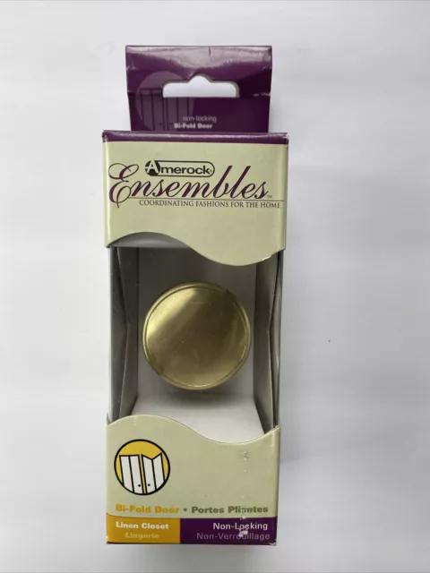 New Amerock Linen Closet Pull - Traditional Knob - Sterling Brass Knobs 17 Total