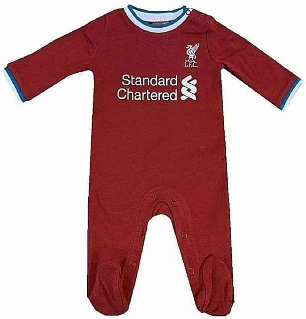 Liverpool Fc Baby Sleepsuit Grow Play Bodysuit Football Romper Pram Babies Lfc