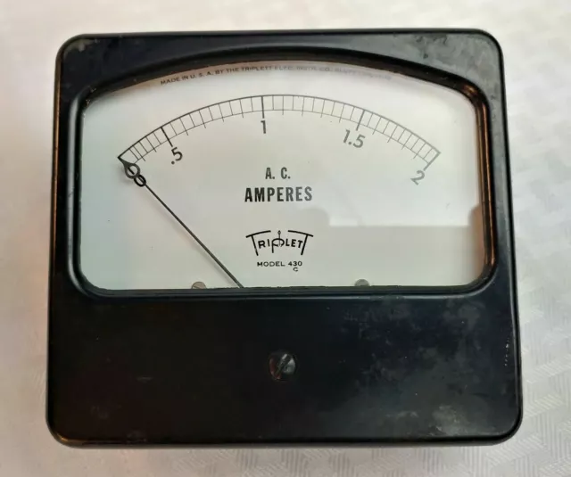 Ge Triplett, Etc Panel Meters Ac Amperes Amps A   *Select Range*    Usa Vintage