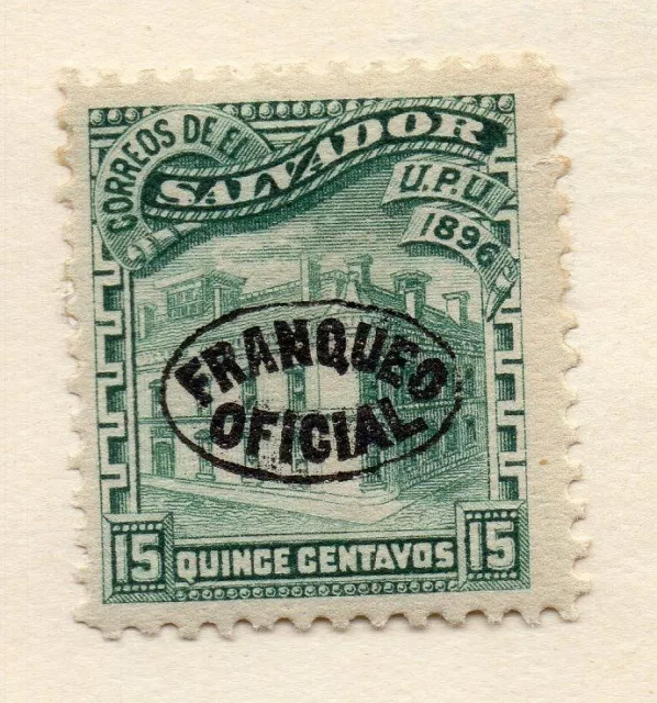 El Salvador Early 1900s Early Issue Fine Mint Hinged Official Optd 15c. 143427