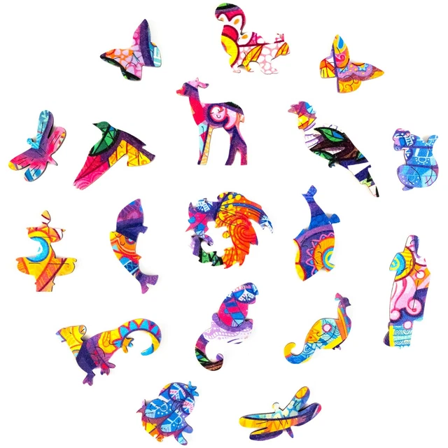 UNIDRAGON Wooden Puzzle Jigsaw, Fairy Bird, 107 pcs, Small 3