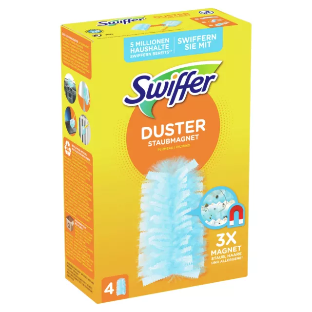 SET 12 paños de suelo Swiffer recargables húmedos + 18 secos + imán de polvo de 4 unidades 2